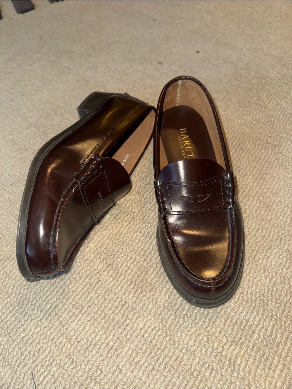 Classic Women’s Burgundy Leather Penny Loafers